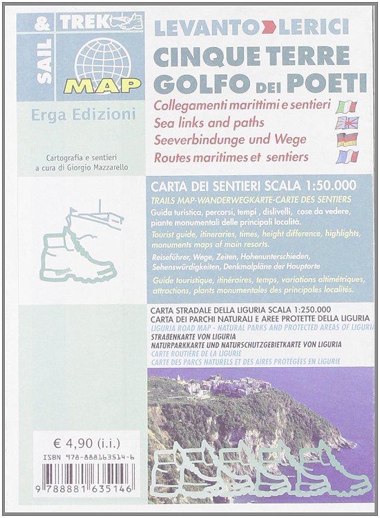 Cover for Aa.Vv. · Cartina Cinque Terre (Bok)