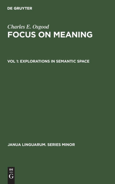 Cover for Charles Egerton. Osgood · Focus on meaning (Book) (1979)