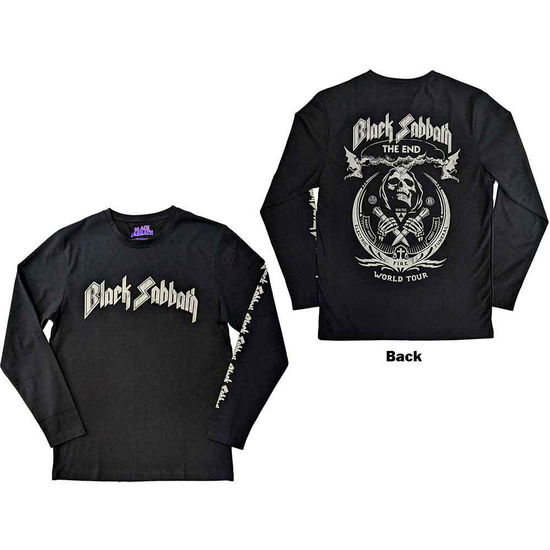 Cover for Black Sabbath · Black Sabbath Unisex Long Sleeve T-Shirt: The End Mushroom Cloud (Black) (Back &amp; Sleeve Print) (CLOTHES)