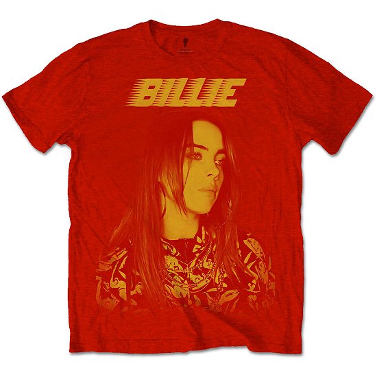 Cover for Billie Eilish · Billie Eilish Unisex T-Shirt: Racer Logo Jumbo (T-shirt) [size XS] [Red - Unisex edition]