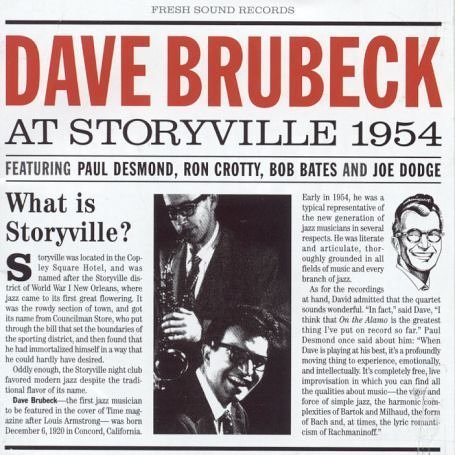 Cover for Dave Brubeck · At Storyville 1954 (CD) (2006)