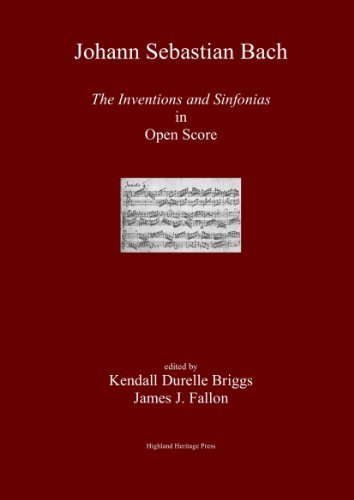Cover for Kendall Durelle Briggs · J. S. Bach the Inventions and Sinfonias in Open Score (Taschenbuch) (2013)