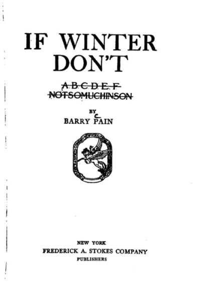 Cover for Barry Pain · If Winter Don't (Pocketbok) (2016)