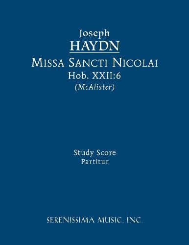 Cover for Joseph Haydn · Missa Sancti Nicolai, Hob.xxii: 6 - Study Score (Paperback Book) [Latin edition] (2011)