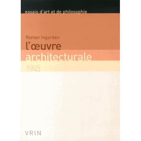 Cover for Roman Ingarden · L'Oeuvre Architecturale (Paperback Book) (2013)