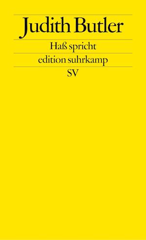 Cover for Judith Butler · Edit.Suhrk.2414 Butler.Haß spricht (Bok)