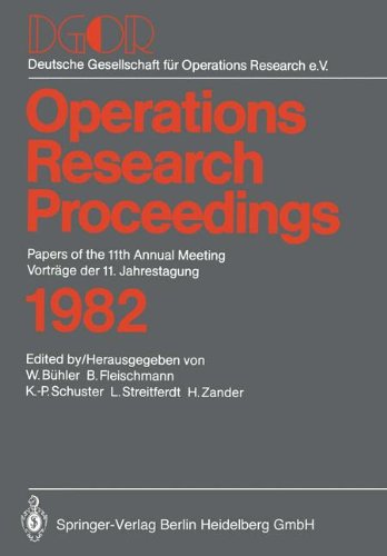 Cover for W Buhler · Operations Research Proceedings 1982 - Operations Research Proceedings (Paperback Book) [1983 edition] (1983)