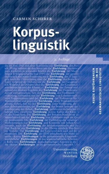 Cover for Scherer · Korpuslinguistik (Book) (2014)