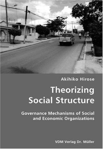 Cover for Akihiko Hirose · Theorizing Social Structure- Governance Mechanisms of Social and Economic Organizations (Pocketbok) (2007)