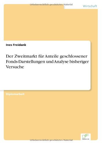 Cover for Ines Freidank · Der Zweitmarkt fur Anteile geschlossener Fonds-Darstellungen und Analyse bisheriger Versuche (Paperback Bog) [German edition] (2003)