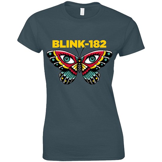 Blink-182 Ladies T-Shirt: Butterfly - Blink-182 - Merchandise - PHD - 5056187748148 - 6. August 2021