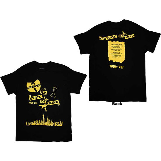 Cover for Wu-Tang Clan · Wu-Tang Clan Unisex T-Shirt: Tour '23 NY State Of Mind (Back Print &amp; Ex-Tour) (T-shirt) [size S] (2023)