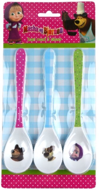 Cover for Barbo Toys · Masha &amp; the Bear 3 Spoon Set - Masha and the Bear (N/A) (2021)