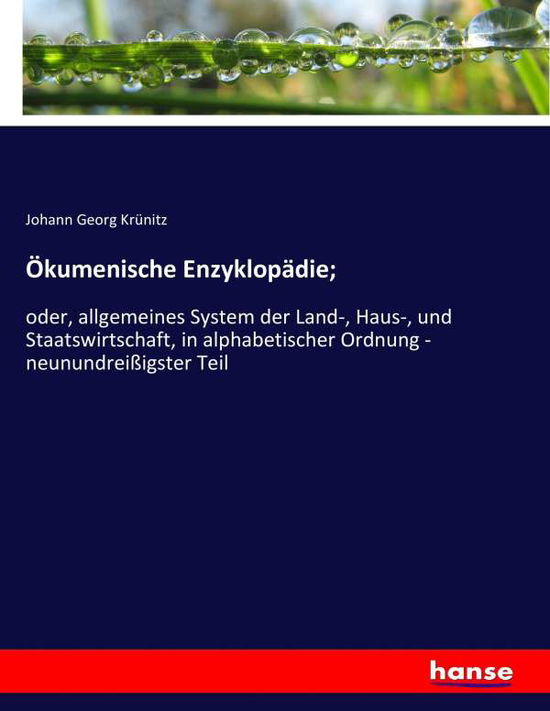 Cover for Krünitz · Ökumenische Enzyklopädie; (Book) (2017)
