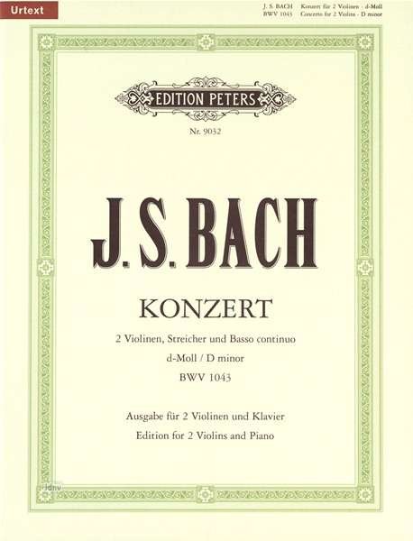 Cover for Johann Sebasti Bach · Concerto for 2 Violins in D Minor Bwv 1043 (Edition for 2 Violins and Piano) (Sheet music) (2001)