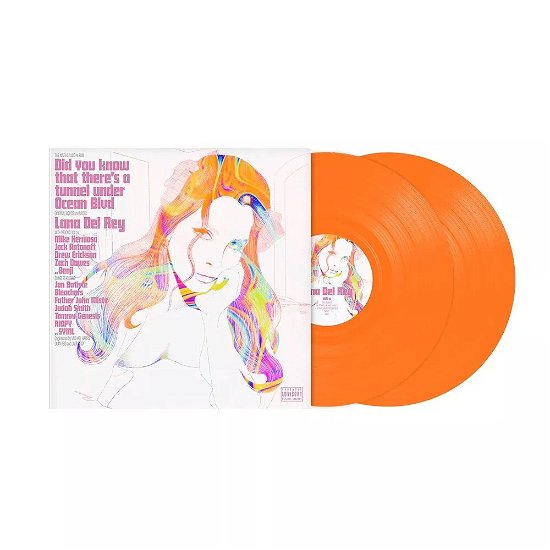 Cover for Lana Del Rey · Did You Know That There's a Tunnel Under Ocean Blvd. (LP) [Orange Coloured edition] (2024)