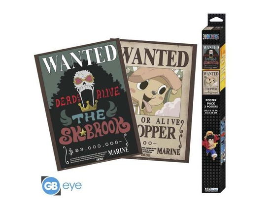 Cover for One Piece: Gb Eye · Wanted Chopper &amp; Brook (Set 2 Posters Chibi 52X38) (MERCH)