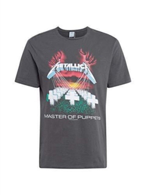 Cover for Metallica · Metallica - Masters Of Puppets Amplified Vintage Charcoal Small T-Shirt (T-shirt)