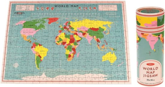 Jigsaw puzzle in a tube (300 piece) - World Map -  - Books - REX LONDON - 5027455424149 - June 23, 2023