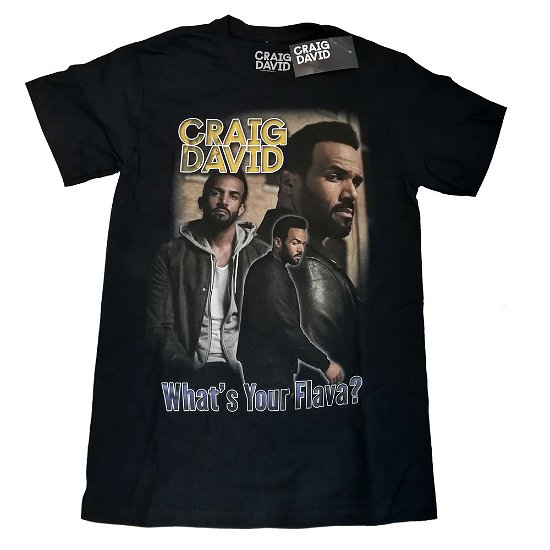 Cover for Craig David · Craig David Unisex T-Shirt: What's Your Flava Homage (T-shirt) [size L] [Black - Unisex edition]