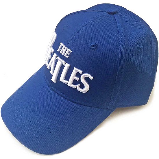 The Beatles Unisex Baseball Cap: White Drop T Logo (Mid Blue) - The Beatles - Fanituote - Apple Corps - Accessories - 5056170626149 - 