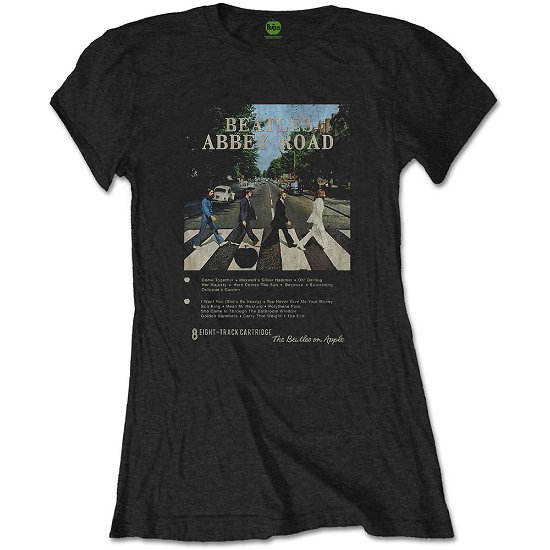 The Beatles Ladies T-Shirt: Abbey Road 8 Track - The Beatles - Produtos -  - 5056368614149 - 