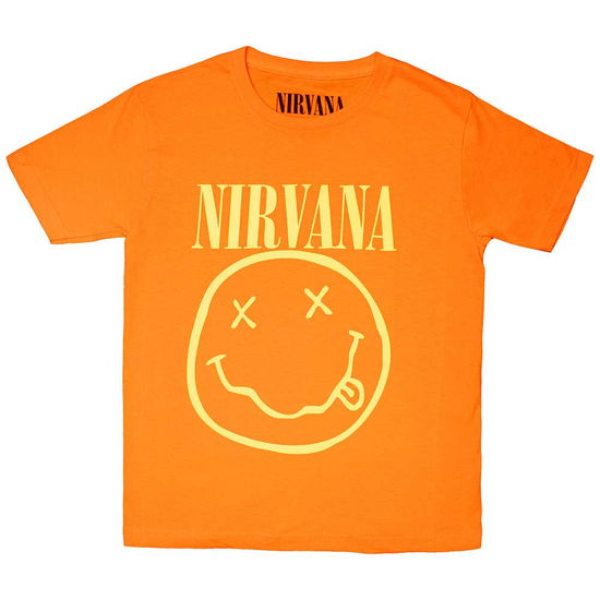 Nirvana Kids T-Shirt: White Happy Face (11-12 Years) - Nirvana - Produtos -  - 5056368627149 - 