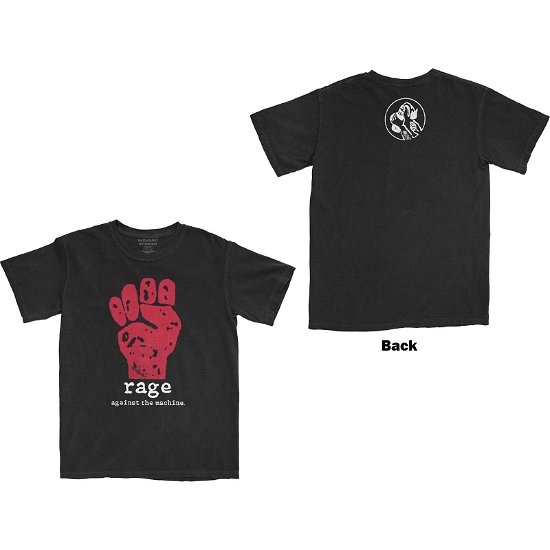 Rage Against The Machine Unisex T-Shirt: Red Fist (Back Print) - Rage Against The Machine - Produtos -  - 5056561044149 - 