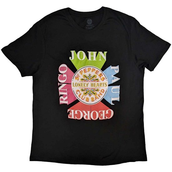 The Beatles Unisex T-Shirt: Sgt Pepper Drum & Names - The Beatles - Merchandise -  - 5056737207149 - 