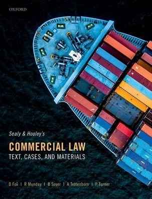 Cover for Fox, David (Professor of Common Law, University of Edinburgh) · Sealy and Hooley's Commercial Law: Text, Cases, and Materials (Pocketbok) [6 Revised edition] (2020)