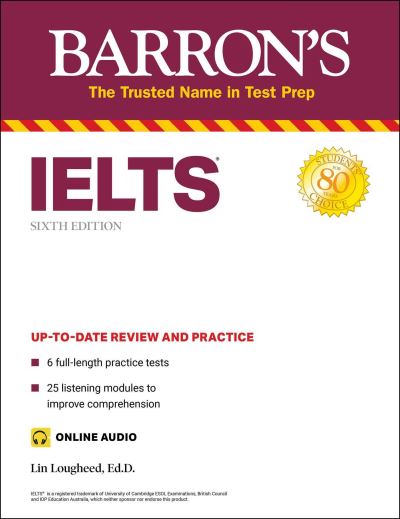 Cover for Lin Lougheed · IELTS (with Online Audio) - Barron's Test Prep (Paperback Book) [Sixth edition] (2020)