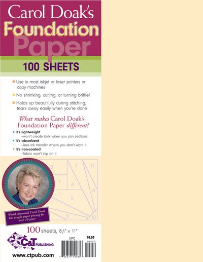 Carol Doak's Foundation Paper - Carol Doak - Merchandise - C & T Publishing - 9781571208149 - 1. august 2004