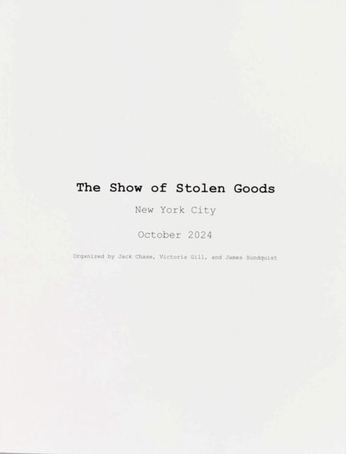 Cover for Jack Chase · The Show of Stolen Goods (Pocketbok) (2024)