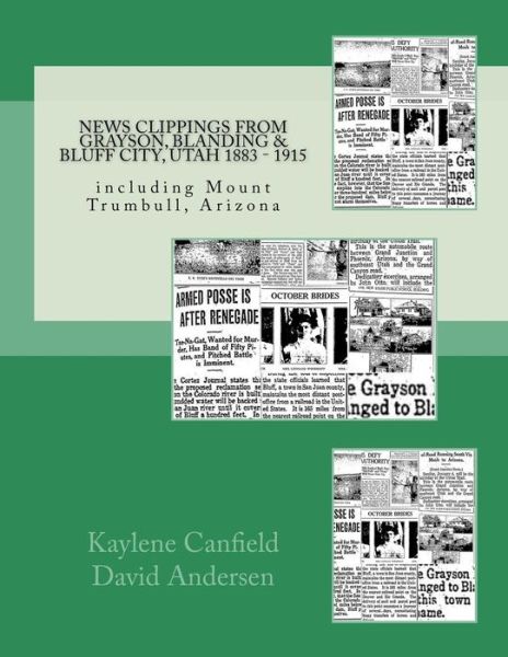 Cover for David Andersen · News Clippings from Grayson, Blanding &amp; Bluff City, Utah 1883 - 1915 (Taschenbuch) (2017)