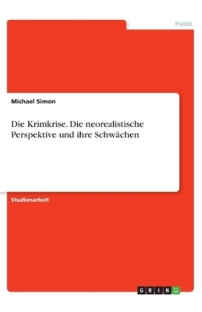 Cover for Simon · Die Krimkrise. Die neorealistisch (N/A)