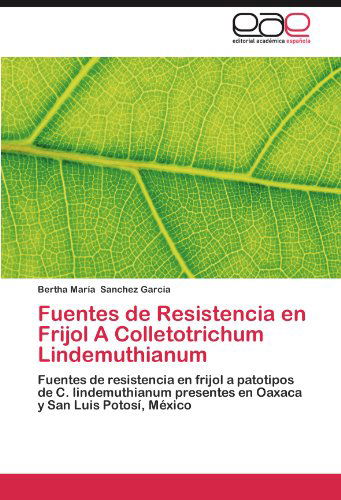 Cover for Bertha María Sanchez Garcia · Fuentes De Resistencia en Frijol a Colletotrichum Lindemuthianum: Fuentes De Resistencia en Frijol a Patotipos De C. Lindemuthianum Presentes en Oaxaca Y San Luis Potosí, México (Paperback Book) [Spanish edition] (2012)