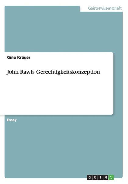 Cover for Krüger · John Rawls Gerechtigkeitskonzept (Buch) (2016)