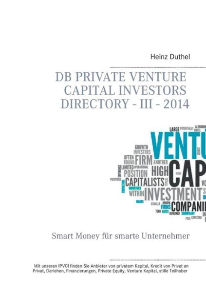 Cover for Heinz Duthel · Db Private Venture Capital Investors Directory - III - 2014 (Paperback Book) [German edition] (2014)