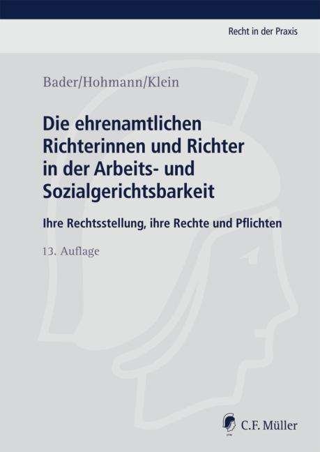 Cover for Bader · Ehrenamtl.Richterinnen u.Richteri (Bog)
