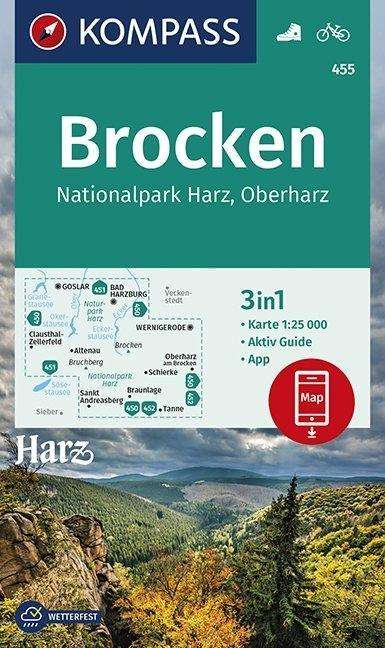 Cover for Kompass · Kompass Wanderkarte: Brocken, Nationalpark Harz, Oberharz (Hardcover Book) (2019)