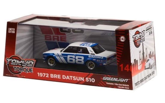 Cover for 1/43 Tokyo Torque 1972 Datsun 510 No.68 Brock Racing Enterpr (MERCH)