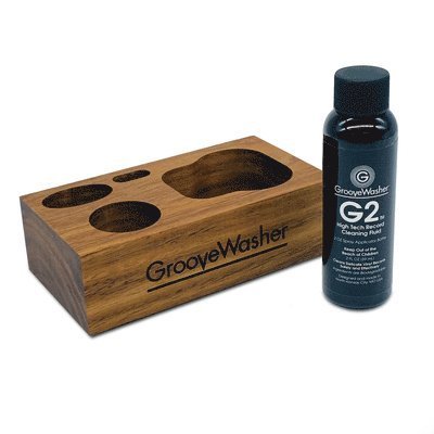 Groovewasher Walnut Display Block + 2 Oz G2 Fluid Bottle - Accessory - Merchandise - ACCESSORY - 0856723007150 - 24 november 2017