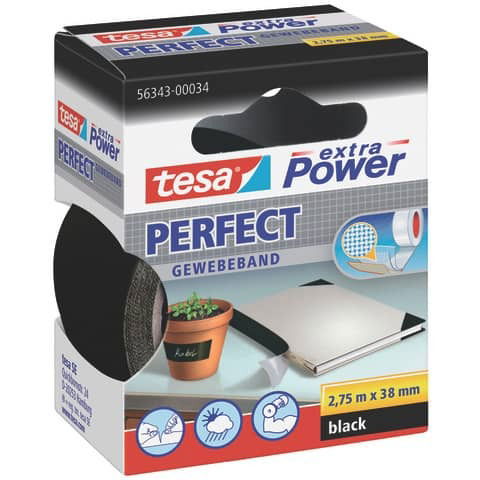 Cover for Tesa® · Tesa® Gewebeband/56343-00034-02, Schwarz, B38mmxl2 (Tillbehör) (2017)