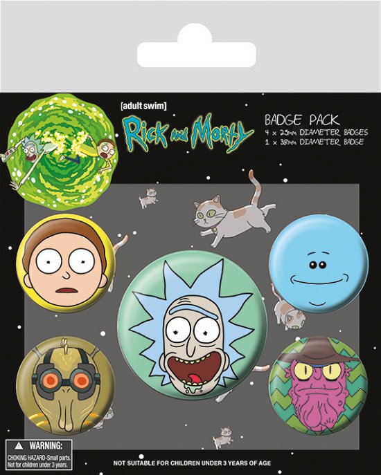 Cover for Rick And Morty: Pyramid · Heads (Pin Badge Pack / Set Spille) (MERCH) (2020)