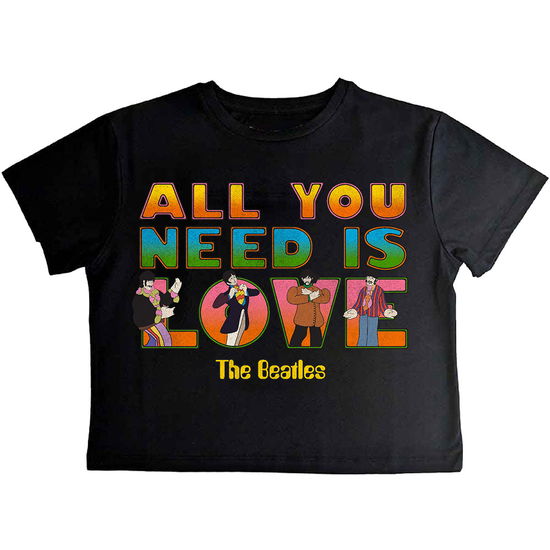 Cover for The Beatles · The Beatles Ladies Crop Top: Yellow Submarine AYNIL Stacked (CLOTHES) [size XS] (2024)