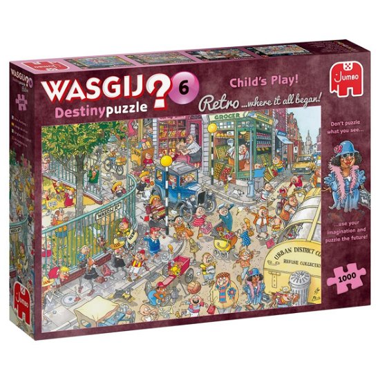 Kinderspel (1000 Stukjes) - Wasgij Retro Destiny 6 - Board game - Jumbo - 8710126250150 - 