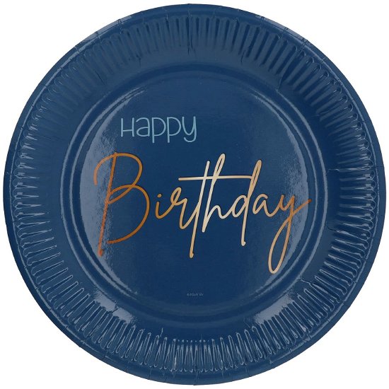 Cover for Folat: Plates Happy B · Folat: Plates Happy B-day Round Eleg True Blue 23cm Qs (Toys)