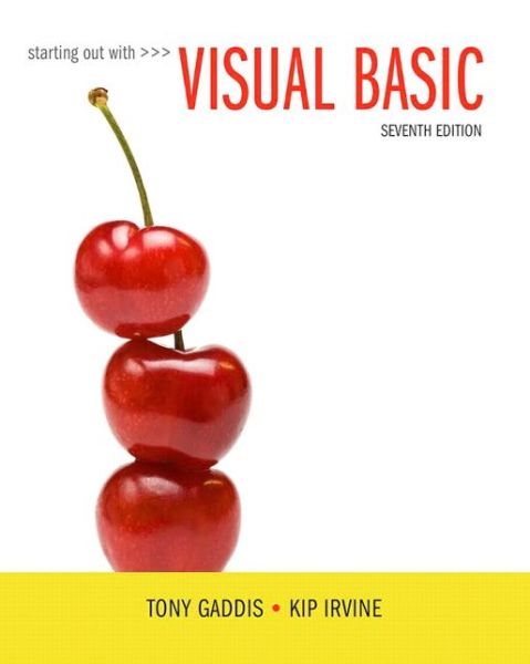 Cover for Tony Gaddis · Starting out with Visual Basic (Paperback Book) (2016)