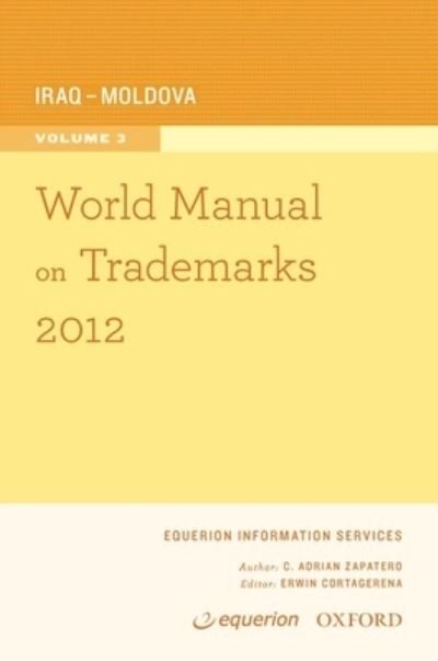 Cover for USA Oxford University Press · World Manual on Trademarks 2012 Volume 3 (Pocketbok) (2012)