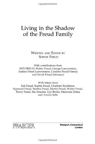 Cover for Sophie Freud · Living in the Shadow of the Freud Family (Hardcover Book) (2007)